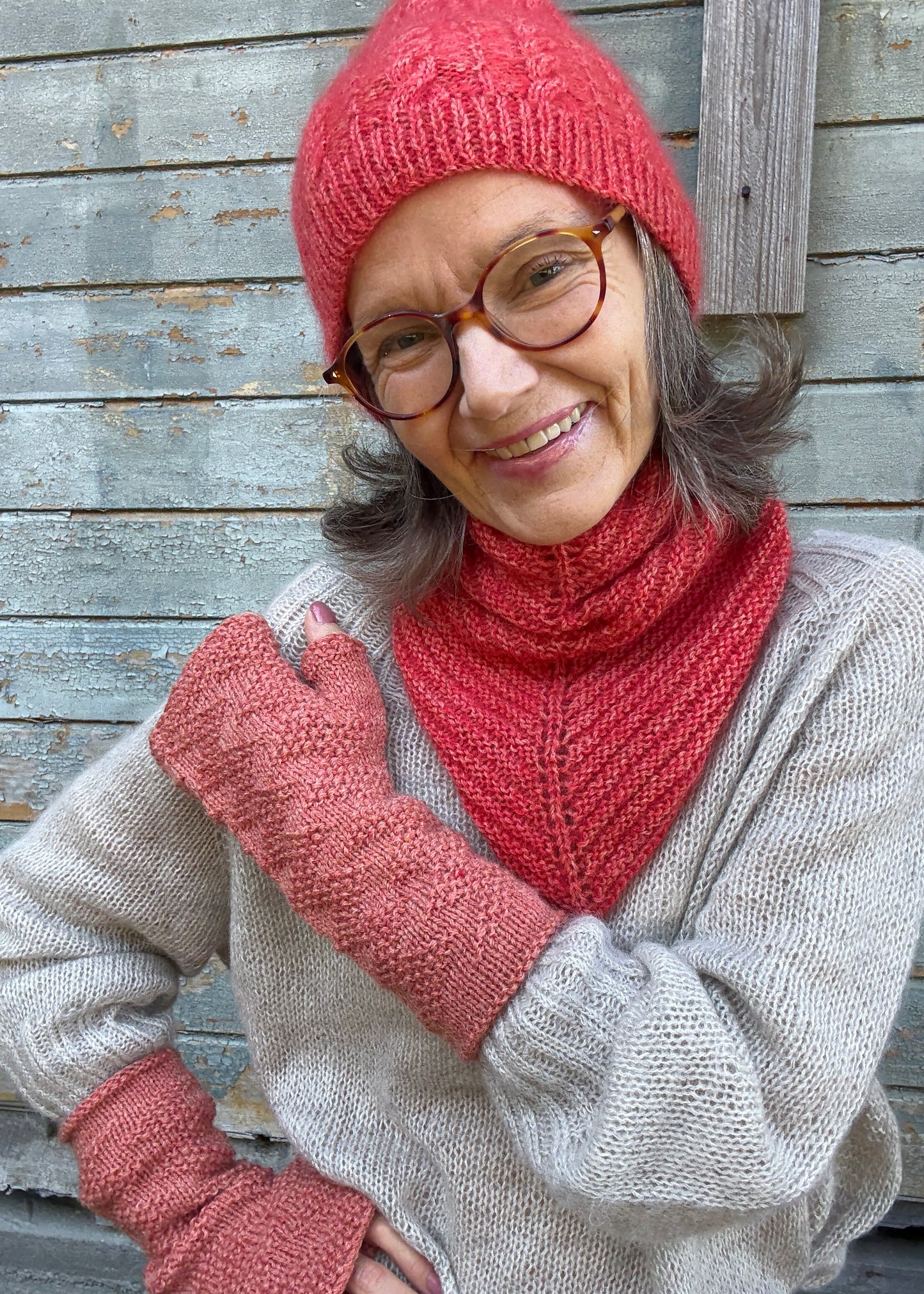 Pattern Zig Zag Warmers / wrist warmers