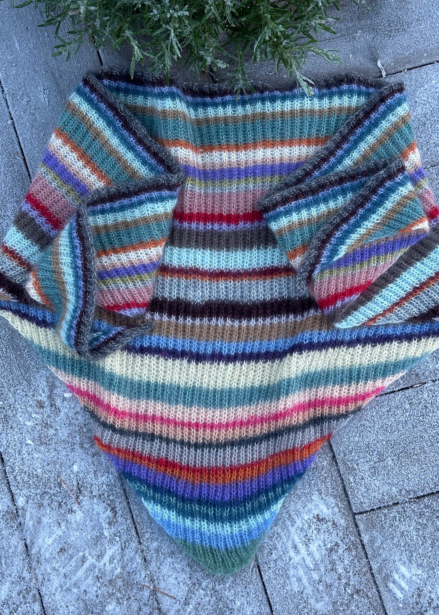 Fluffy scarf - Modèle tricot Français