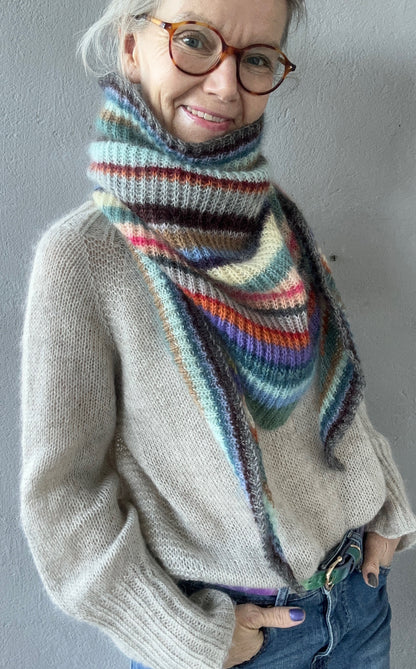 Fluffy scarf - Modèle tricot Français