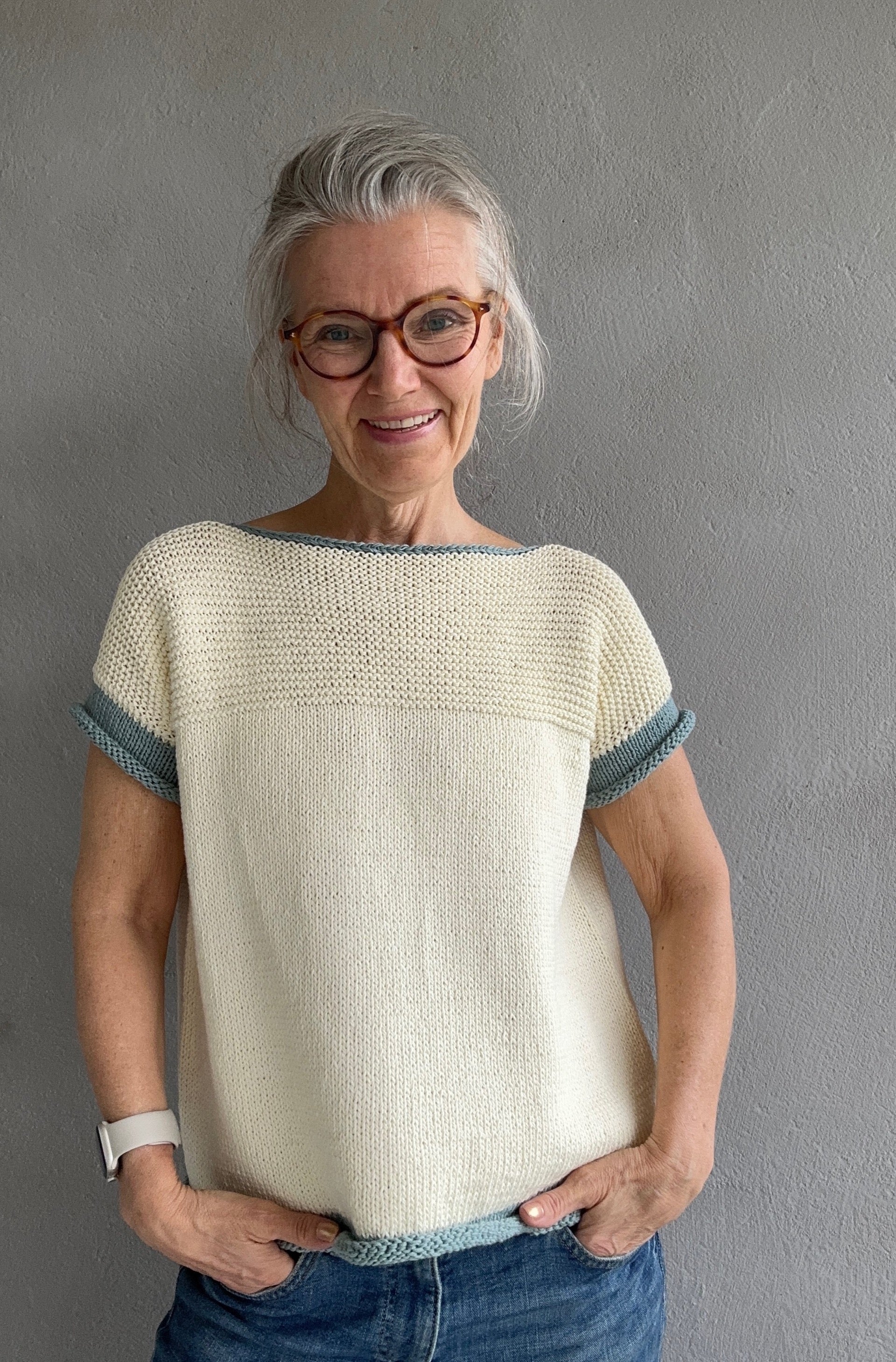 Pull Tricot Pull Gris Simple Modèle Tricot Pull Selma