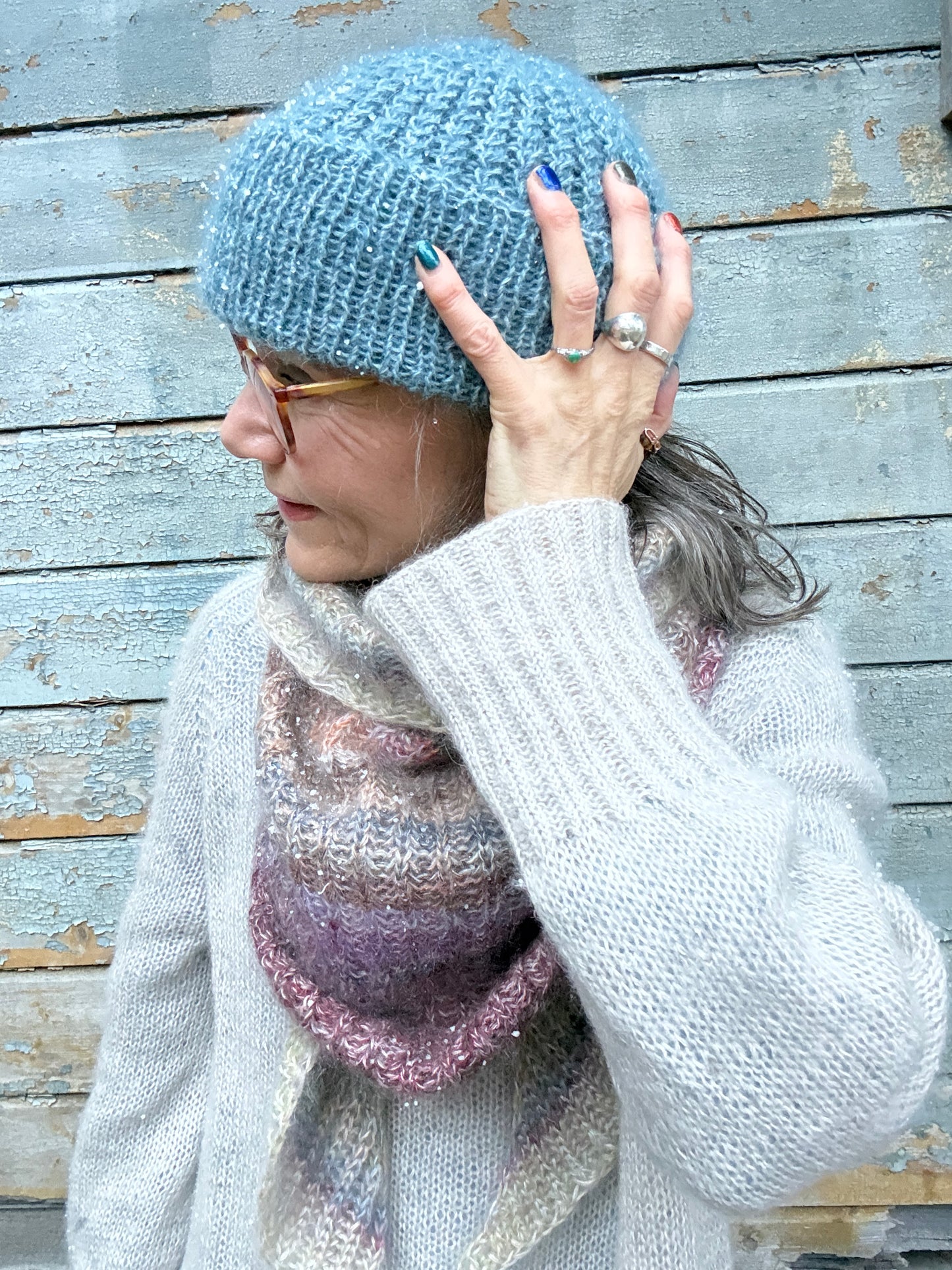 Oppskrift Venne Luen - Silk Mohair style